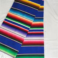 Klassischer mexikanischer Teppich in bunten Farben mit Blau als Grundfarbe. DSC00958-Blue
