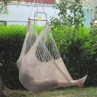 Handgemachte Hängesessel in naturweiß Baumwollnetz - Handgewebt in Nicaragua 43-NI