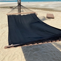 Outdoor schwarz Tuchhängematte mit Spreizstäbe Breite 120 cm 